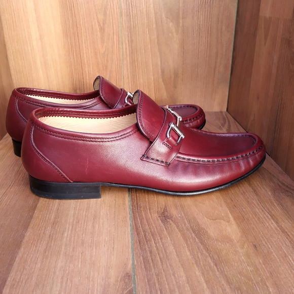 MASSIMO MATTEO BIT LEATHER LOAFER BUCKLE SLIP-ON - Picture 5 of 9